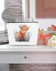Western cosmetic bag highland cow
