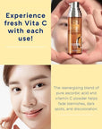 MISSHA Vita C Plus Spot Correcting Concentrate Ampoule 0.52 Fl oz/15ml, Korean Vitamin C Serum for Face, Improves Dark Spots & Firms Skin with 33% VITA C Liposome Formula