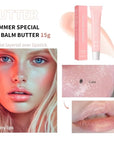 Summer Hydrating Lip Butter Balm Set - Ultra-Nourishing with Shea & Olive Butter，Soothes & Repairs Dry Lips, Non-Sticky Long-Lasting Moisture(Cake,Pack of 2)