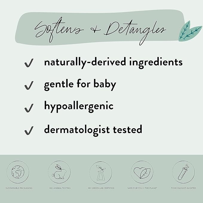 The Honest Company Conditioning Hair Detangler 3-Pack | Leave-in Conditioner + Fortifying Spray | Tear-free, Cruelty-Free, Hypoallergenic | Almond Nourishing, 4 fl oz each (pack of 3)