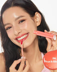 ETUDE Glow Fixing Tint #6 Peach Blended | Non-Sticky Glossy Shine Lip Stain | Fills up with Comfortable Moisture | Tints for Dry Lips