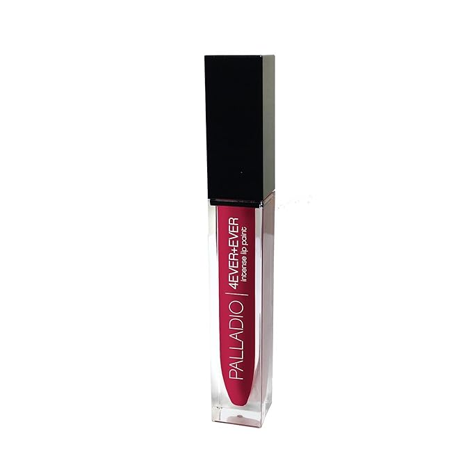 Palladio 4 Ever + Ever Intense Lip Paint, Liquid Lipstick, High Pigmented Lip Gloss, High Shine Vinyl Finish, Rich Color Coverage, Moisturizes Lips, Doe Foot Wand Applicator, Swoon