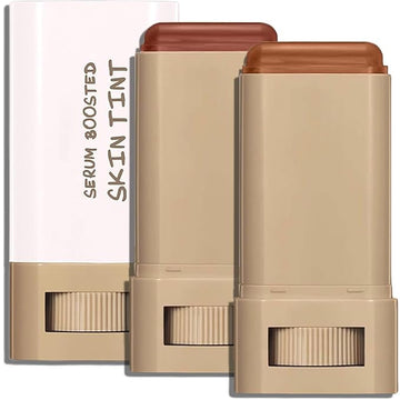 Beauty Balm Serum Boosted Skin Tint, Lightweight Solid Tinted Hydrating Serum Foundation Contour Stick for Women, Sheer to Medium Coverage, Radiant & Dewy Finish for Face Makeup (#02 03)