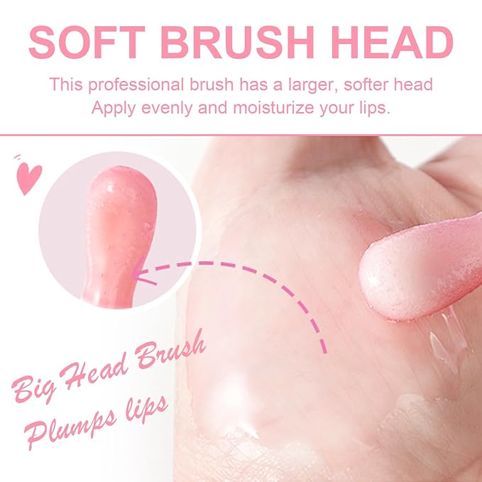 6 PCS Hydrating Lip Oil, Big Brush Head Lip Glaze Shiny Transparent Lip Glow Oil, Nourishing & Non-sticky Long Lasting Fresh Clear Smooth Lip Care Plumping Lip Oil (SET B)