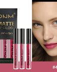 evpct 3Pcs Mauve red Berry pink Rose red Matte Liquid Lipstick Sets for Women 24-hour Matte+Lipstick Lipstick Lip Stain Gloss Long Lasting 24 Smudge Waterproof