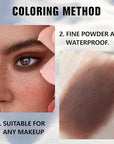evpct Dark Brown Matte Eyeshadow Singles, Coffee Mocha Cocoa Chocolate Brown Cream Single Matte Eye Shadow Palette Makeup for Older Women, High Pigment Waterproof Monochrome Mini Eyeshadow Palette