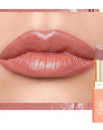 Oulac Pink Lipsticks for Women, Coral Nude Matte Lipstick, Full Coverage Lip Color, Satin Matte Finish, Cream Texture, Hydrating, Infused with Hyaluronic Acid, Vegan & Clean Beauty 4g SG06 Babe