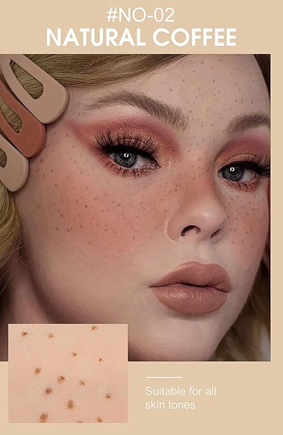 AKARY Freckle Pen Professional Lifelike Face Concealer Point Natural coffee)