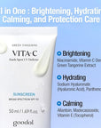 Goodal Green Tangerine Vita-C Dark Spot UV Defense Sunscreen SPF 50, Daily Skin Care Korean Sunscreen for Face, Broad spectrum, No White Cast (1.69 fl oz / 50ml)