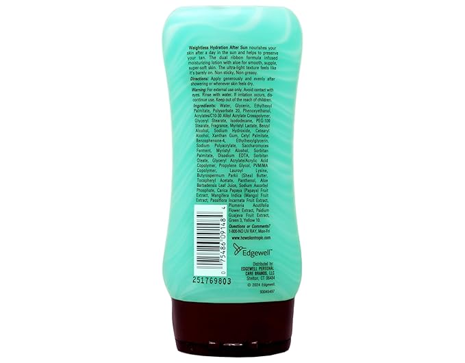 Hawaiian Tropic Silk Hydration Weightless After Sun Gel Lotion With Hydrating Aloe And Gel Ribbons, Clear, 6oz