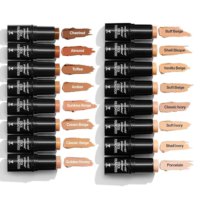 wet n wild Photo Focus Matte Foundation Stick Makeup, Shell Bisque | Vegan & Cruelty-Free