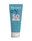 BLUE LIZARD Baby Mineral Sunscreen with Zinc Oxide, SPF 50+, Water Resistant, UVA/UVB Protection with Smart Cap Technology - Fragrance Free, 3 Ounce Tube