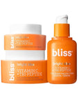 Bliss Vitamin C + Tri-Peptide Glow Getter Bright Idea 3-Piece Kit – Includes Brightening Moisturizer, Eye Cream & Serum for Radiant, Firm, Hydrated Skin – Vegan & Cruelty-Free Skincare Set