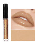 Vegan Moisturizing, Long Lasting Lip Gloss - Satin & Glitter - Allergen Free for Sensitive Skin - Shimmer Brown by Dr. Liia