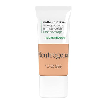 Neutrogena Clear Coverage Flawless Matte CC Cream, Full-Coverage Free, Butter, 1 oz