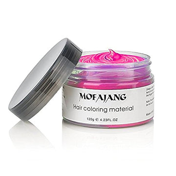 Pink Temporary Hair Wax Color 4.23 oz - Easy Washout Temporary Hair Color Wax for Halloween Cosplay, Party (Pink, Pink)