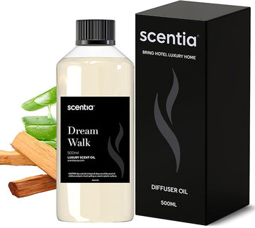 Scentia Hotel Diffuser Oil Inspired by The 5- Star Hotel Scent - 500 ml 16.9 fl oz - Essential Oil Diffuser Refill, White Tea Oil for Aromatherapy Diffusers - Dream Walk, Thanksgiving Gift