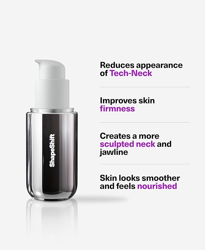 SickScience ShapeShift Advanced Jaw & Neck Firming Serum - Double Chin Reducer, Face Tightening Treatment with Exosome Technology to Lift Sagging Skin & Wrinkles in both Women & Men, 1.7oz