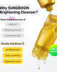 SUNGBOON EDITOR Kojic Turmeric Capsule Brightening Cleanser for Uneven Spots, Acne-prone Skin & Blackhead | Low pH Gentle Gel Face Wash | Encapsulated Kojic Acid & Niacinamide | Korean Skincare