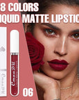 evpct 1Pcs Plum Red Liquid Matte Lipstick Lipgloss Set for Women, labiales mate 24 horas originales matte larga duracion 24 Hour Lipstick Lip Stains Long Lasting Waterproof 24, 06#