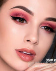 evpct Red Shimmer Cream Eye Shadow Brightener Sticks Set for Eyes, Red Shimmery Matte Pencil Eye shadow Applicator Stick Pen Palette Makeup Waterproof sombras en crema para ojos 35#