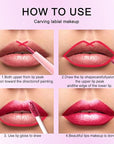 evpct Crushed Ruby Red Metallic Glitter Lip Liner and Lipstick Combo Lip Gloss Stain Set Makeup for Women Long Lasting Waterproof 24, Red Frosted Metallic Shimmer Glossy iridescent Liquid Lipstick 18