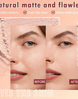 Oil Control Face Pressed Powder, Matte powder setting 1 Pcs)