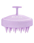 HEETA Scalp Massager Hair Growth, Soft Silicone Scalp Scrubber Shampoo Brush for Exfoliation, Dandruff Removal & Head Massage Stress Relax, Wet & Dry Use for Thick, Thin Hair Care, Wheat Straw Purple