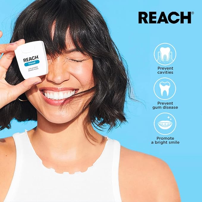 Listerine Cool Mint Interdental Floss for a Cleaner, Healthier Mouth, Oral Care, 55 Yards (Pack of 12)