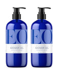 EO Shower Gel Body Wash, 16 Ounce (Pack of 2), Lavender, Organic Plant-Based Skin Conditioning Cleanser with Pure Essentials Oils