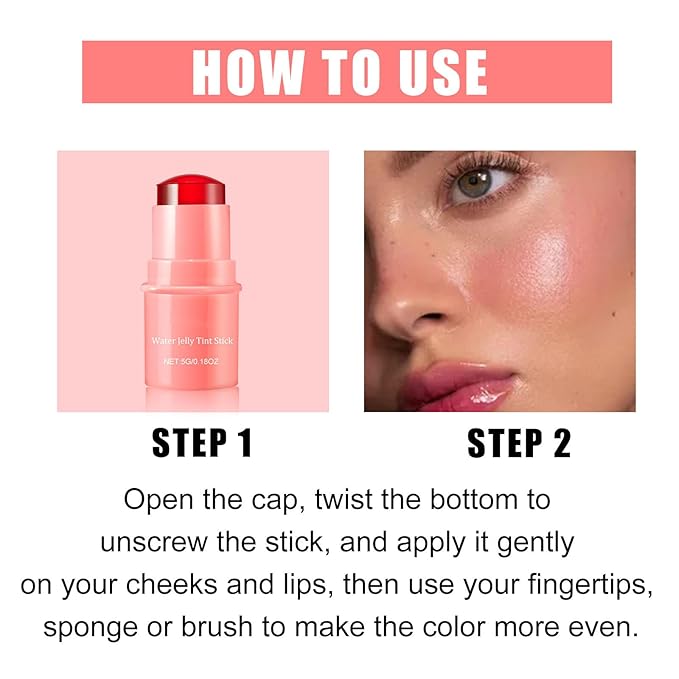 Milk Water Jelly Tint, Sheer Lip & Cheek (rose pink)