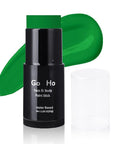 Go Ho Dark Green Face Body Paint Stick,Water Based Washable Green Face Paint Stick,Full-coverage Cream Green Body Paint for Halloween Cosplay SFX Witch Hulk Makeup,St Patricks Day Accessories