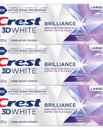 Crest 3D White Brilliance Bright Mint Teeth Whitening Toothpaste, 4.3 oz Pack of 3, 100% More Surface Stain Removal, 24 Hour Active Stain Prevention, Whiter Teeth in 3 Days