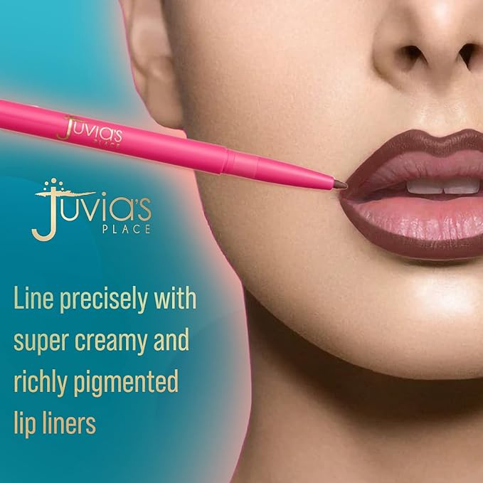 Juvia's Place Coffee Shop Luxe Lip Liner - Kola - Colorstay Matte Finish Lip Pencil, Makeup for Natural Long Lasting Beauty and Sensational Wear, Lip Stain Kiss Proof Cometics