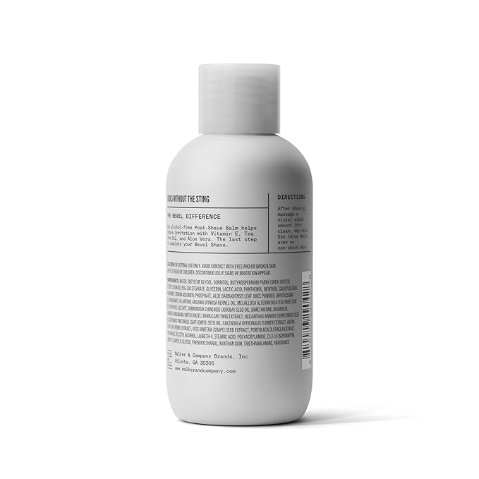 Bevel After Shave Balm for Men with Shea Butter and Jojoba Oil, Soothes and Cools Skin to Help Prevent Ingrown Hairs and Razor Bumps, 4 Fl Oz (Packaging May Vary)