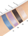 evpct 4Pcs Cream Eyeshadow Pencil Bulk Stick Set for Eyes Waterproof Pearl White Pearl Black Violet Purple Royal Blue Shimmer Metallic Eyeshadow Crayon Stick sombras en crema para ojos