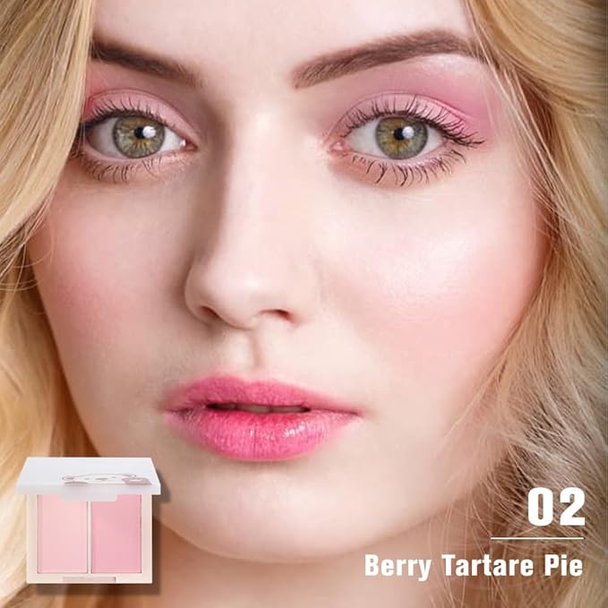 AMY'S DIARY Matte Eyeshadow, Lavender Pink Eyeshadow, Ultra-fine Lightweight Powder, Multiuse Blendable Eye shadow and Blush Makeup, Daily Matte Warm Tone Eyes Makeup, Half Pink (02#)