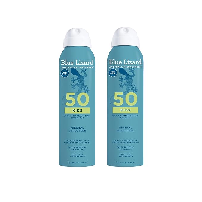 BLUE LIZARD Sunscreen SPF 50+ Spray | Kids | 5 Fl Oz | Pack of 2
