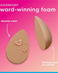 beauty blender Nude Makeup Sponge for a Flawless Natural Look, Perfect with Foundations, Powders & Creams