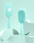 Nature Spell Detangling Hair Brush, Soft Silicone, Eliminates Knots & Reduces Breakage, Suitable for Wet & Dry Hair, Waterproof & Easy to Clean, Glossy Turquoise