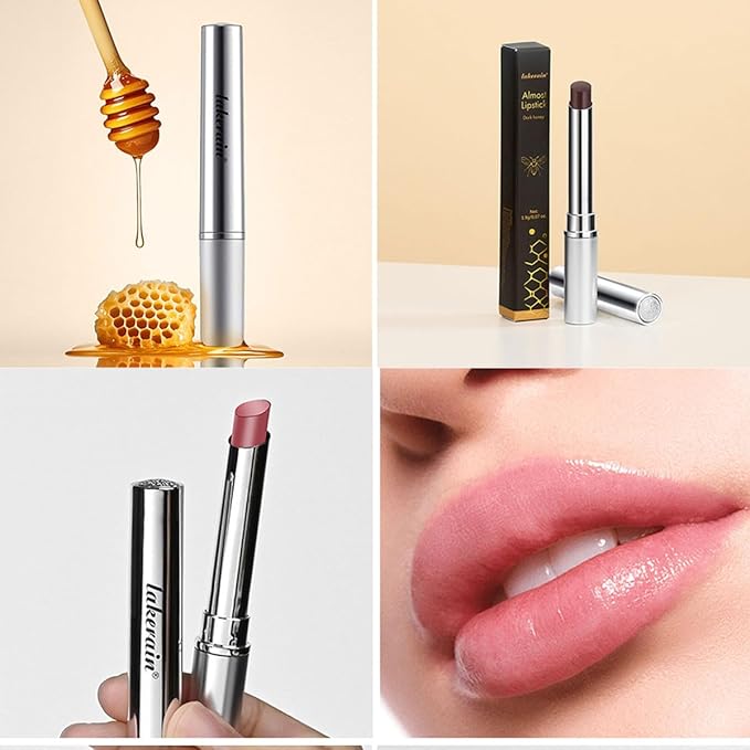 2PCS Honey Lipstick Tinted Lip Balm,Black and Pink Lipstick,Hydrating Natural Glossy Sheer Black Lip Balm,Moisturizing Makeup Lip Care for Repairing Dry Lips