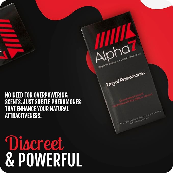Alpha 7 Unscented - Pheromone Cologne for Men with Pure Pheromones - High Concentration Blend to Attract Women - Top Selling Perfume Oil Designed to Complement Your Scent (2x (10 ml))