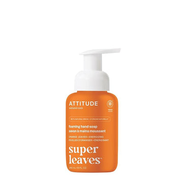 ATTITUDE Foaming Hand Soap, EWG Verified, Plant and Mineral-Based Ingredients, Vegan and Cruelty-free Personal Care Products, Orange Leaves, 10 Fl Oz