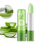 3 Pcs Aloe Vera Color Changing Lipstick,Long Lasting Nutritious Moisturizing Lip Balm Magic Temperature Color Change Lip Gloss