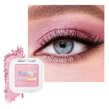 Pressed Single Eyeshadow Palette - Mini Shadow in Pink | Shimmer & Glitter Makeup for Women | Highly Pigmented, Blendable Monochrome Powder Eye Shadow | Everyday Natural Eye Makeup