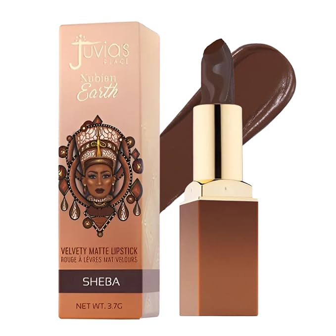 Juvia's Place Nubian Earth Matte Lipstick Sheeba - Hydrating Long-lasting Lipstick, Richly Pigmented Lip Makeup, Creamy with Matte Finish Beauty & Lip Care Product
