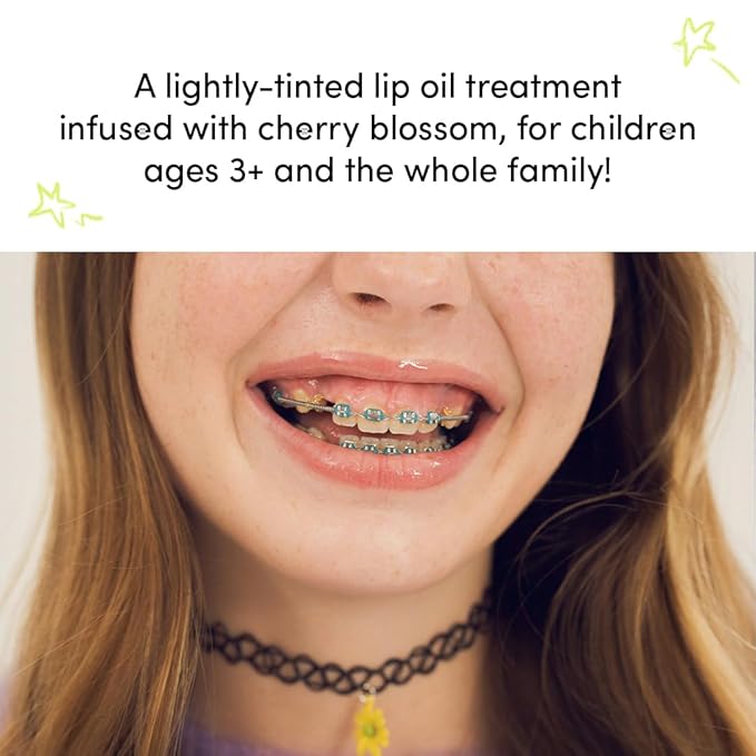 Evereden Kids Tinted Non Toxic Lip Gloss Kit: Ruby Red & Sakura Pink - Non Toxic Kids Makeup Kit for Girls - Vegan Makeup for Kids - Hydrating Kid Lip Gloss with Cherry, Peach, & Cranberry Oils