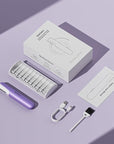 Dermaplaning Tool for Women - Facial Exfoliation & Peach Fuzz Hair Removal with Rechargeable Sonic Edge Technology, 10 Refill Blades