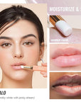 Oulac Moisturizing Shine Lipstick - Giltter Tinted Lip Balm Hydrating, Lip Plumper, Glossy Finish, Sheer Coverage with Pearlescent, Smooth for All Skin, Cracked and Chapped Lips, 2.2g/0.07oz (S03)