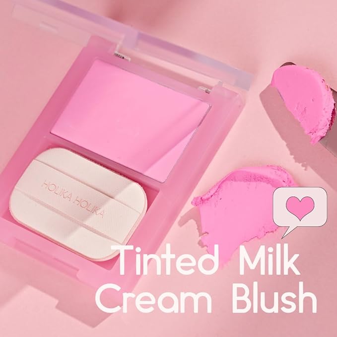 HOLIKA HOLIKA Colored Milk Cream Blush 03 HEY Clean, Buildable
